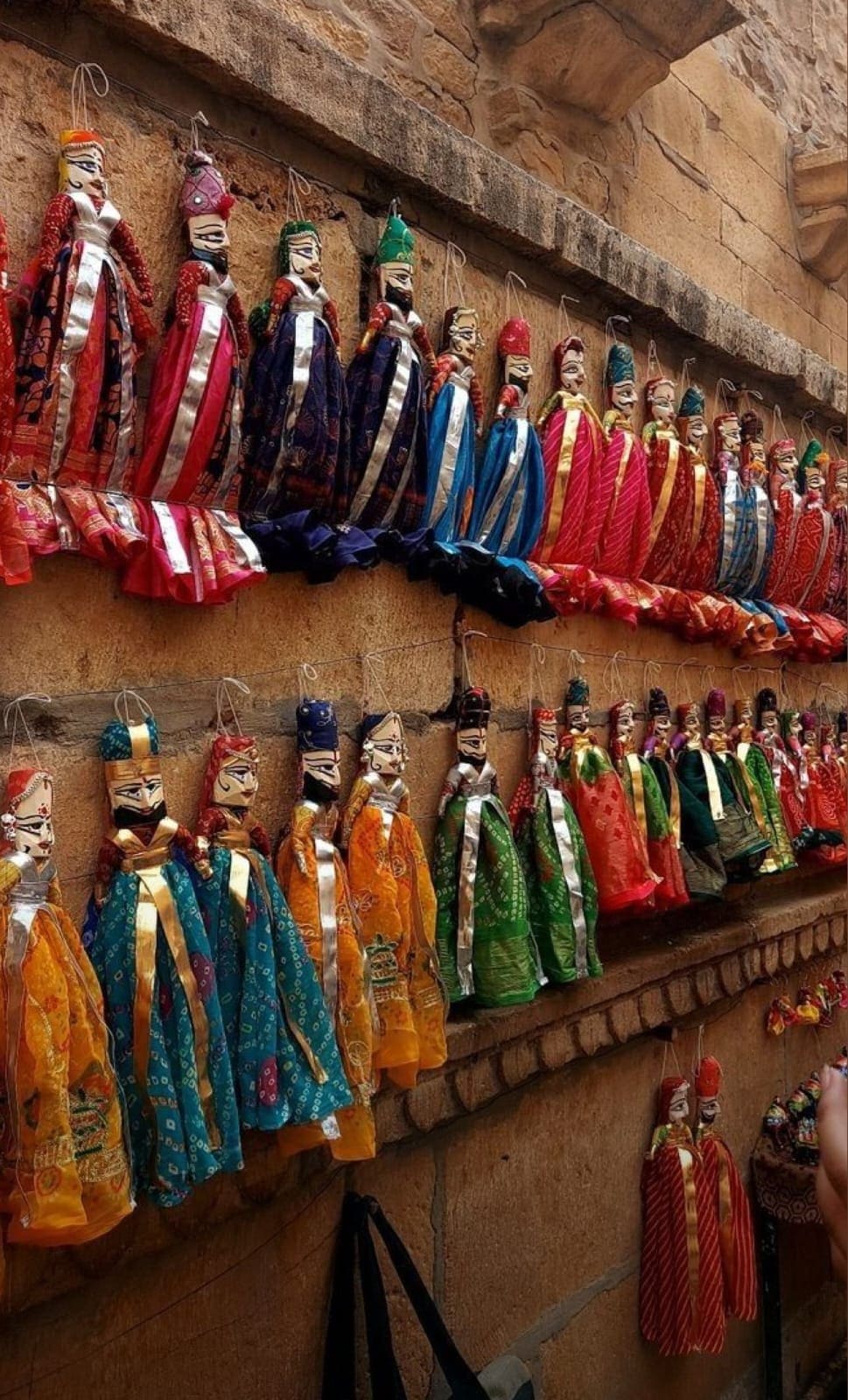 Traditional Rajasthani puppets, evening in the old city